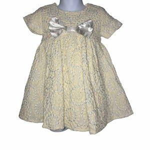 Halabaloo Embroidered Metallic Party Dress 24 M